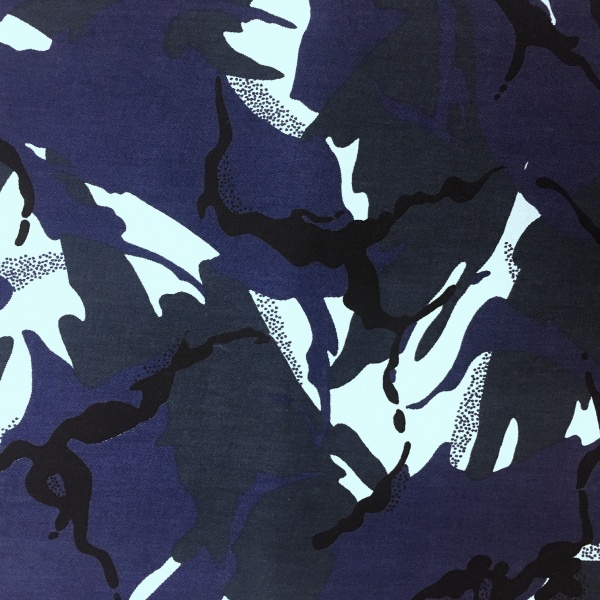 Camouflage Cotton Drill Blue